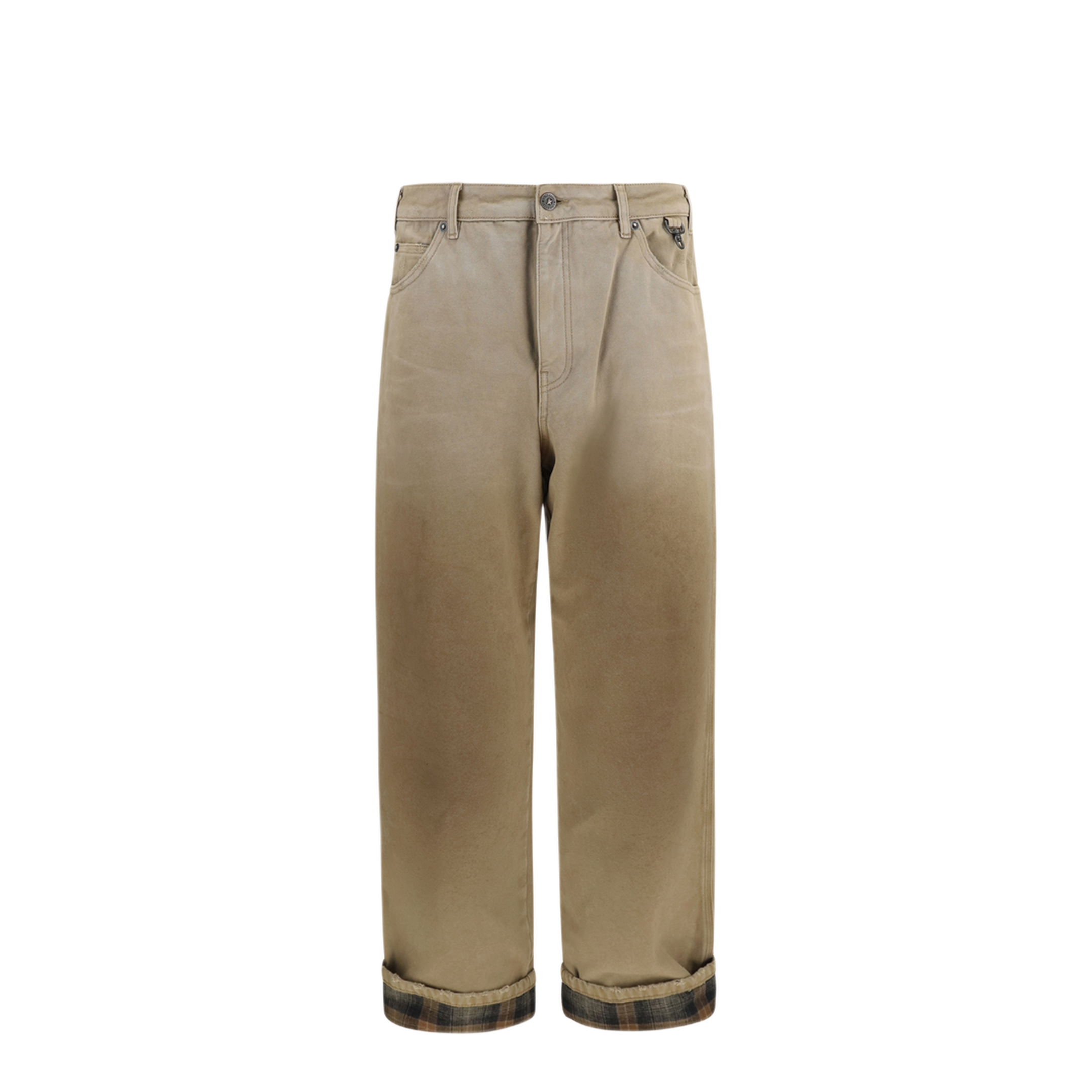 MAYFEYR - Golden Goose - Cotton Pants With Check Detail - GMP02748P002656