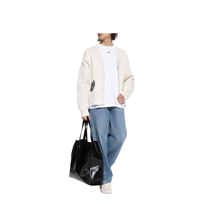 MAYFEYR - Off-White - Cardigan With Patches - 44MHB019S26K001110