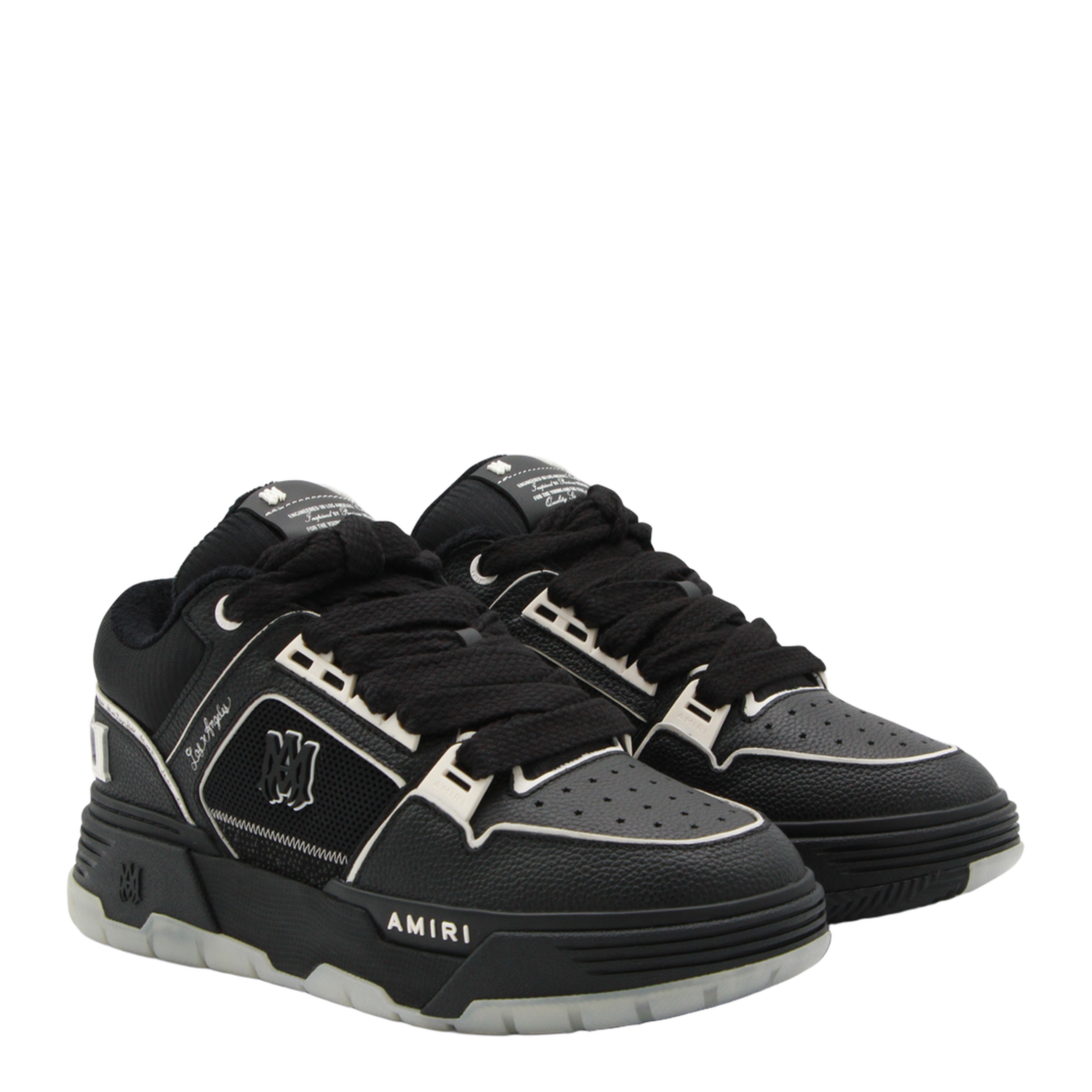 Leather Mesh Sneakers