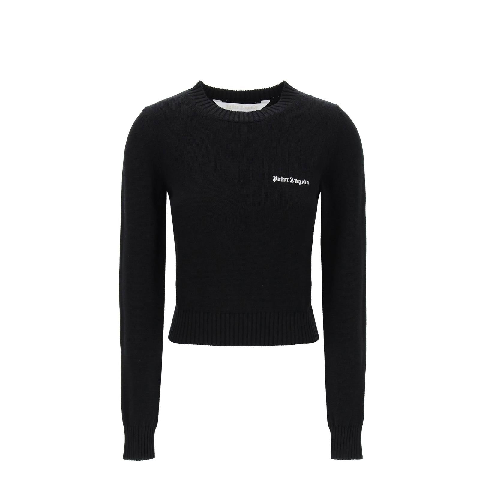 Palm Angels cropped pullover with embroidered logo