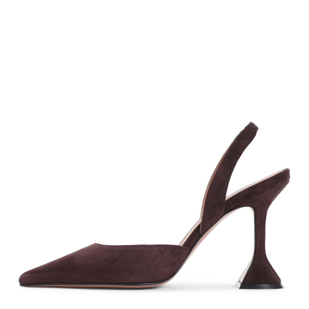 MAYFEYR - Amina Muaddi - Merlot Holli Suede Slingback - 18S366534HOLMERLOT