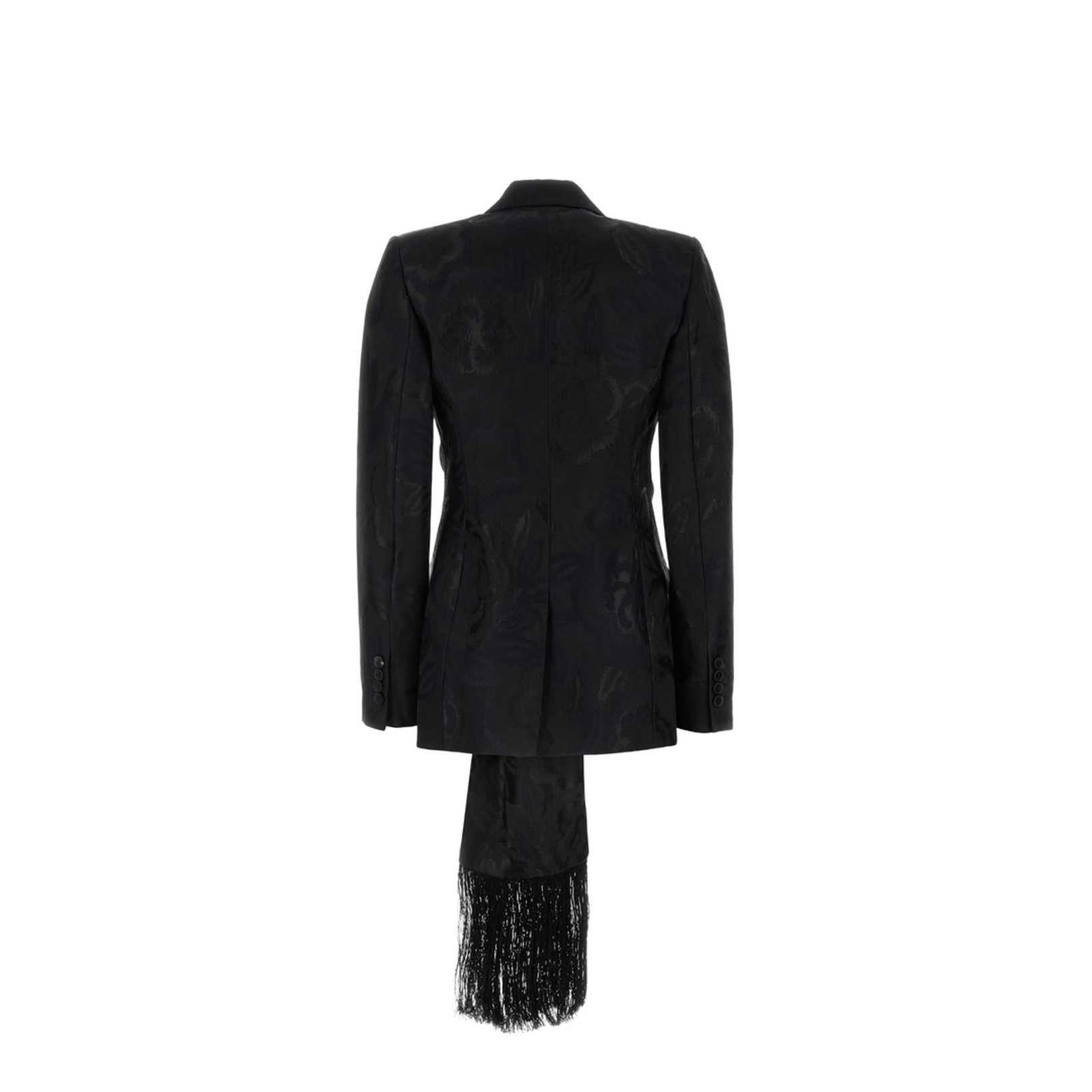 Jacquard Knot Fringes Jacket