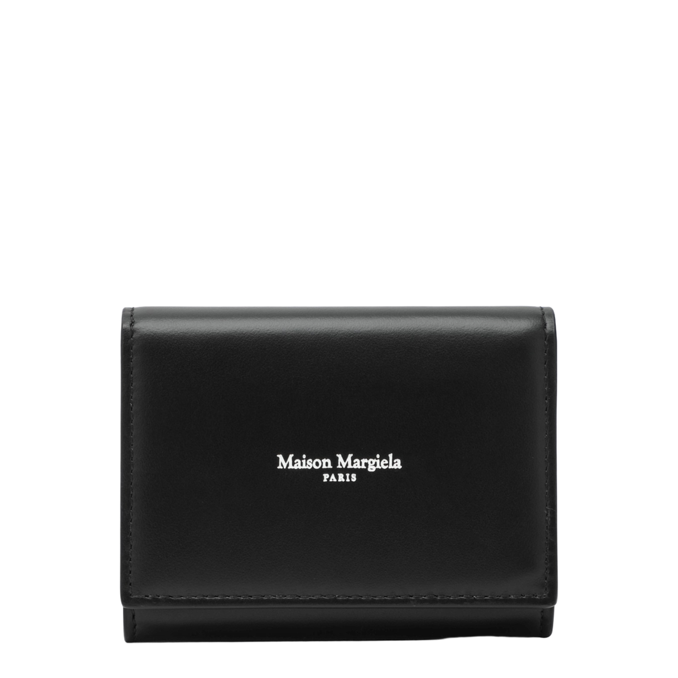 Compact Black Wallet with Logo