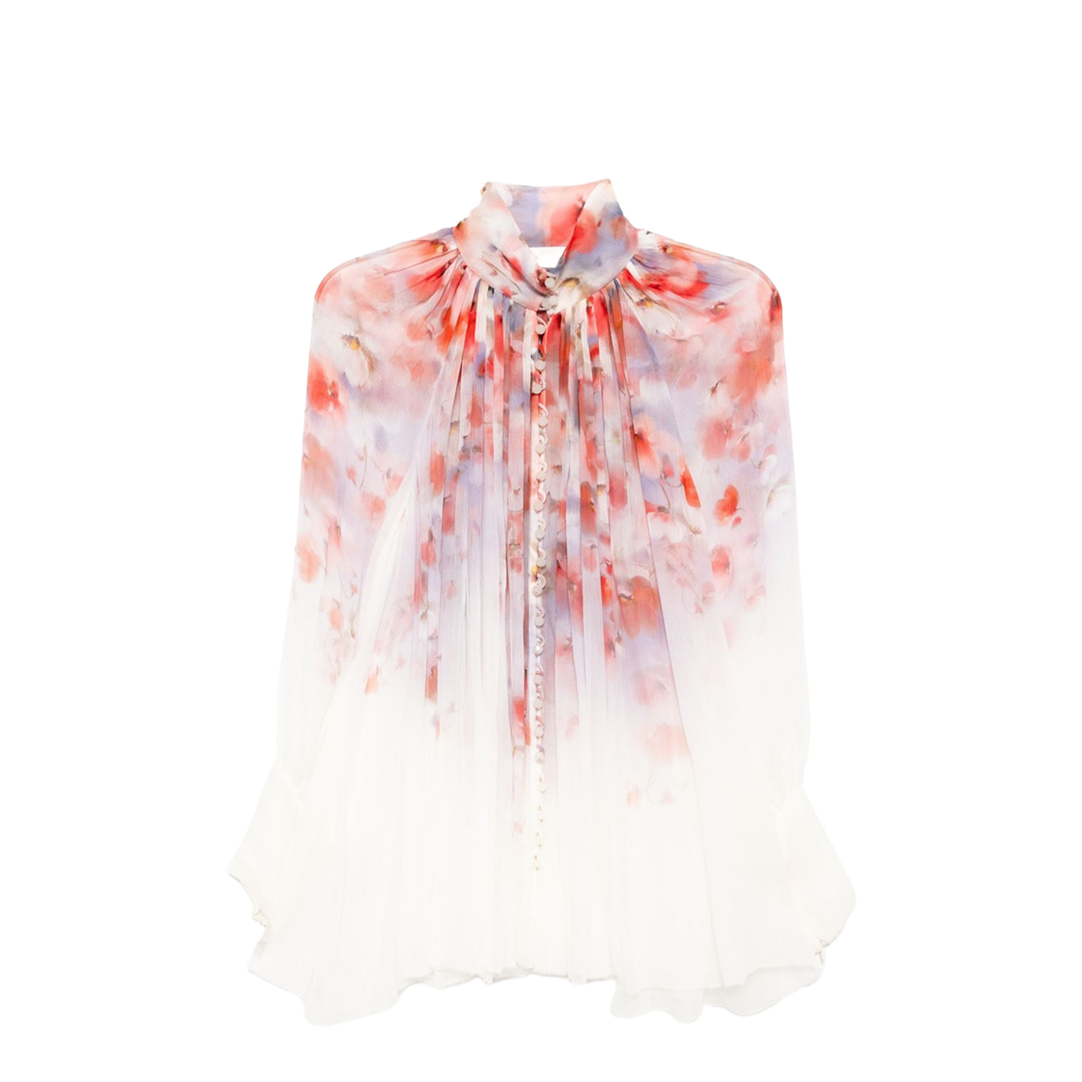 Crush Blouse With Floral Print