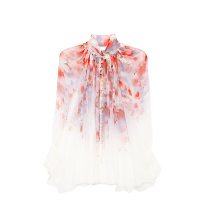 Crush Blouse With Floral Print