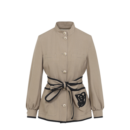 MAYFEYR - Valentino - Caban Embroidered Logo Vg Jacket - 8B3CJ3T69EK