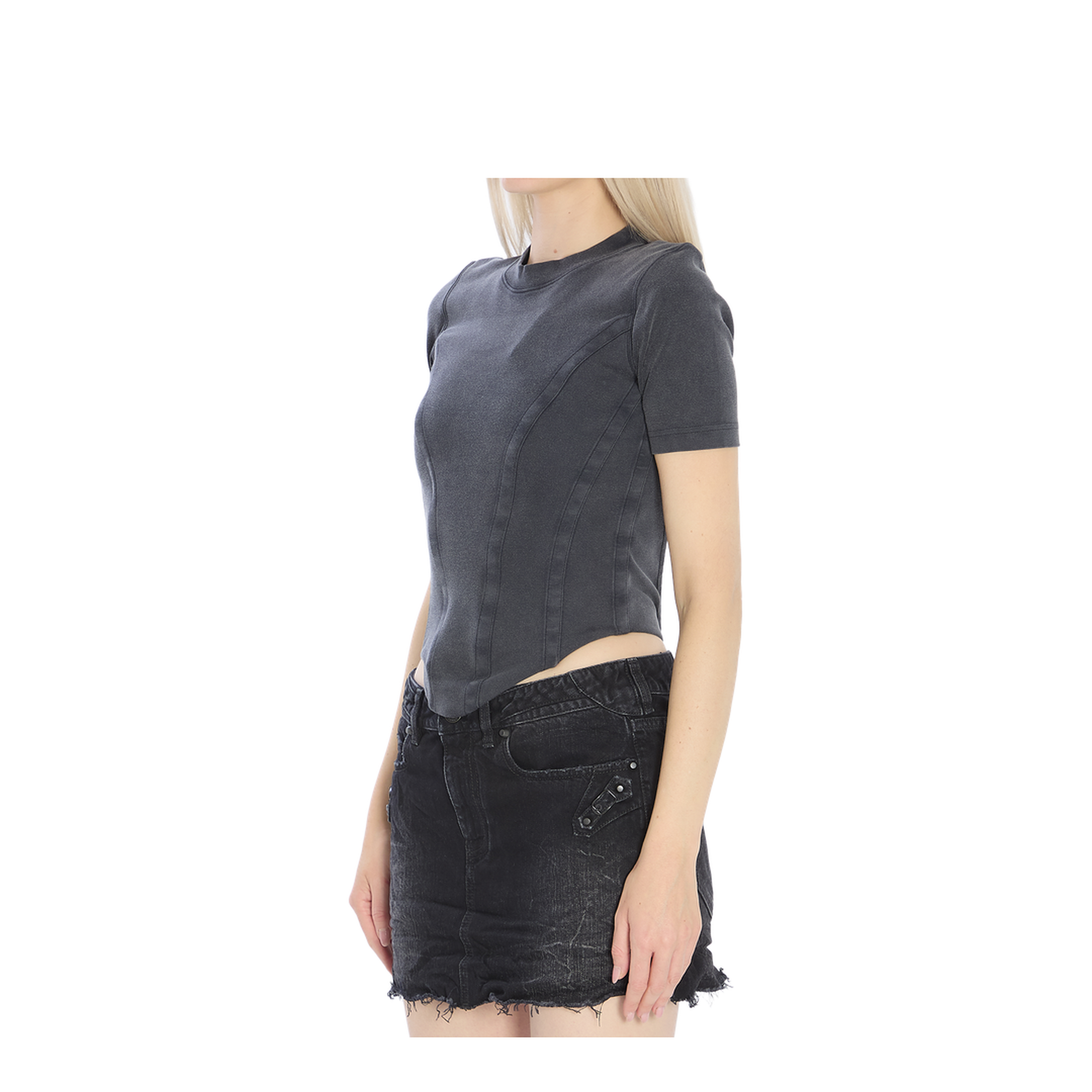 Top with an asymmetric hem