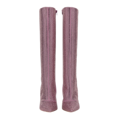 MAYFEYR - LEONIE HANNE X LIU JO - High Boot With Rhinestones - SA2711TX001S1201VIOLET