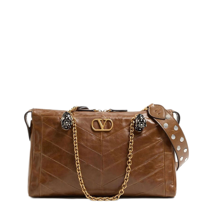 MAYFEYR - Valentino - Panthea Shoulder Bag In Nappa Leather With Chevron Pattern - WB0S70UYFBGQ