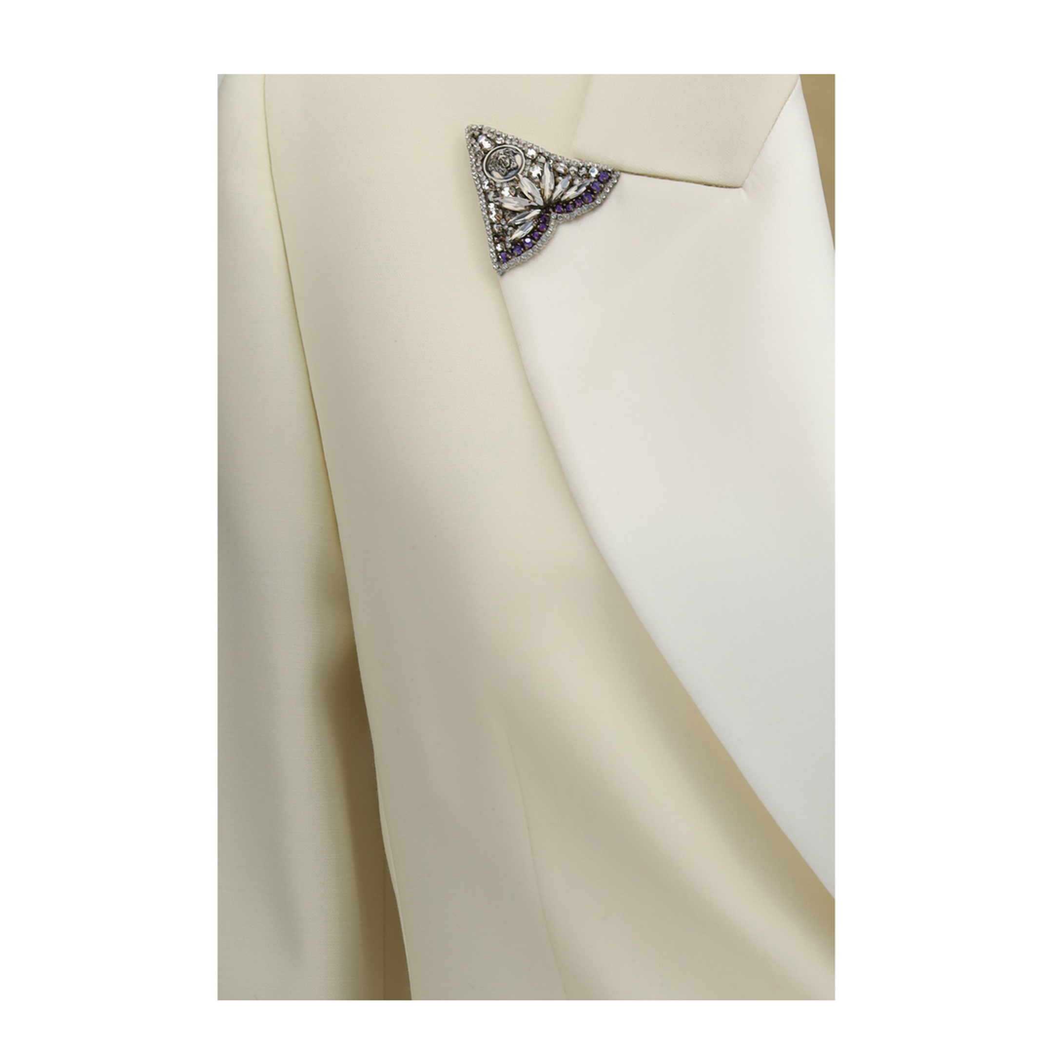 MAYFEYR - Versace - Stretch Wool Blazer With Embroidered Lapels - 10269221A183051W740