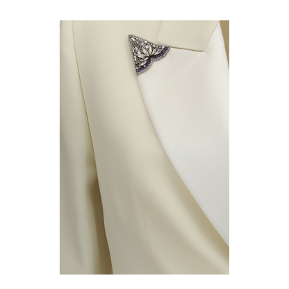 MAYFEYR - Versace - Stretch Wool Blazer With Embroidered Lapels - 10269221A183051W740