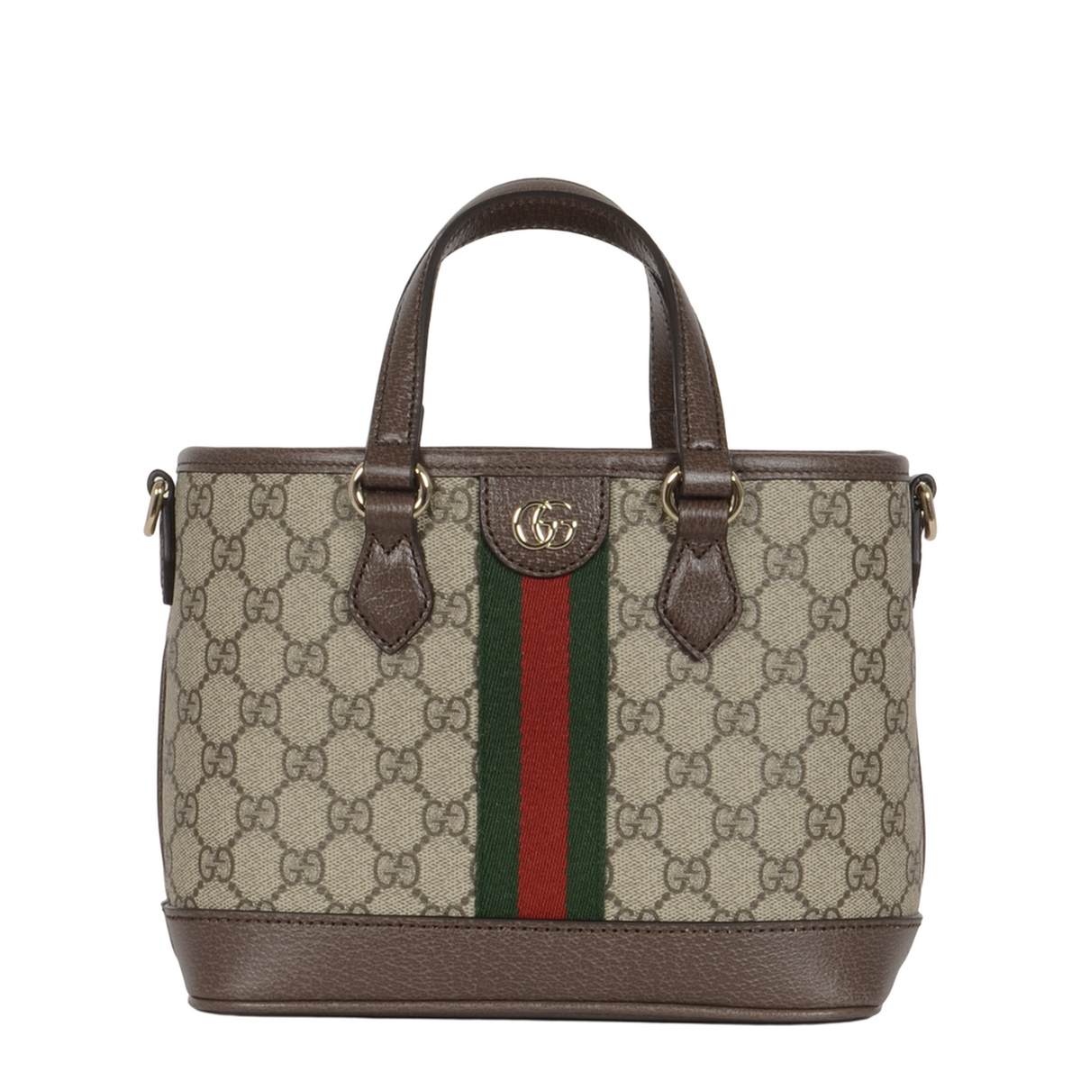 Ophidia Small Tote Bag in Beige and Brown GG Fabric