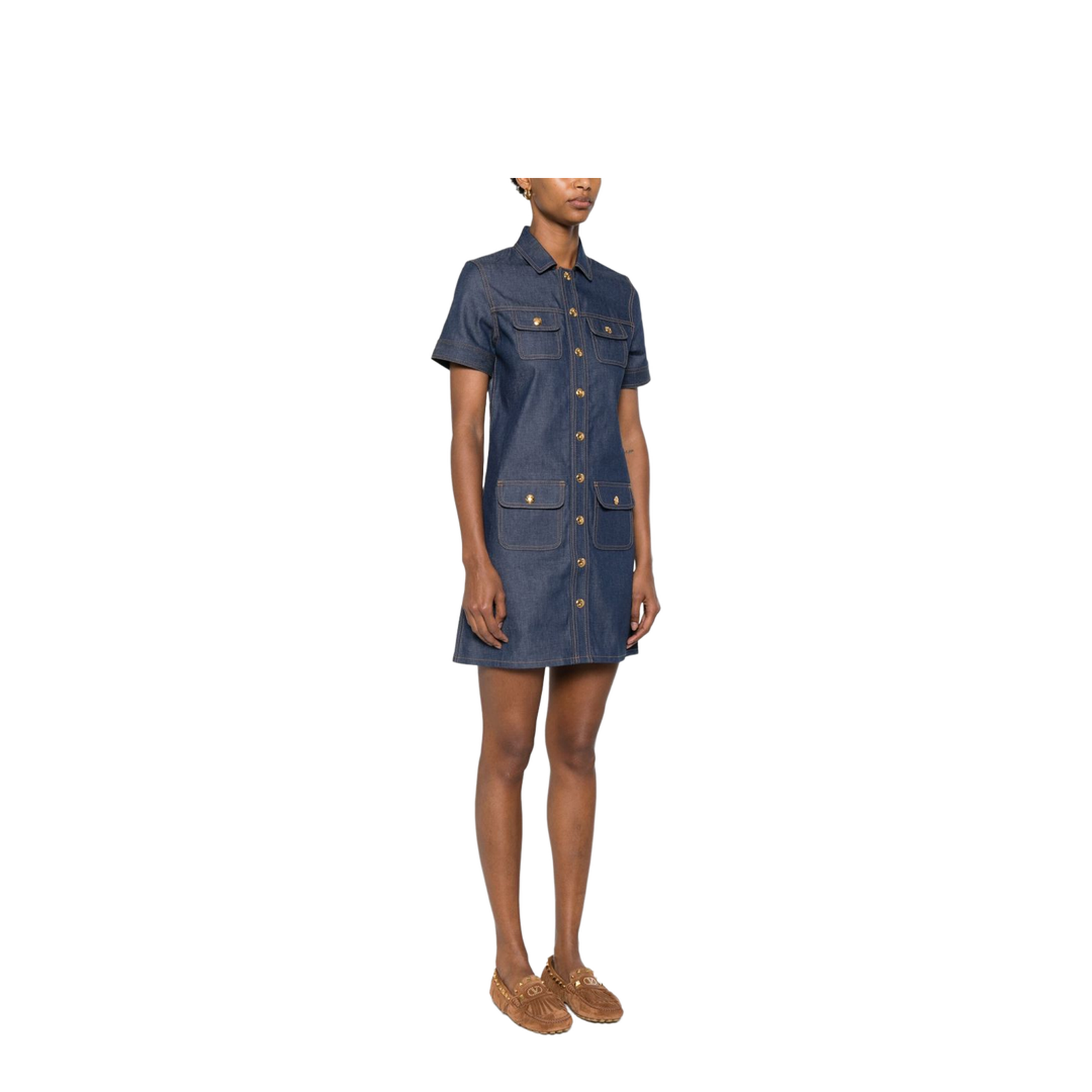 Denim Mini Chemisier Dress