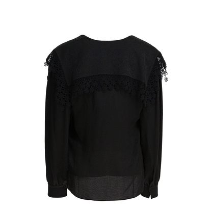 MAYFEYR - Chloè - Blouse With Lace Collar - CH25WHT15332001