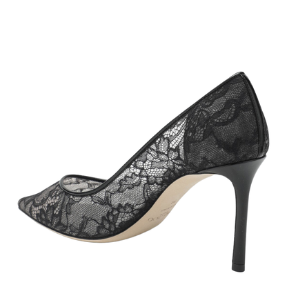 Romy 85 Pumps in Lace with Logo