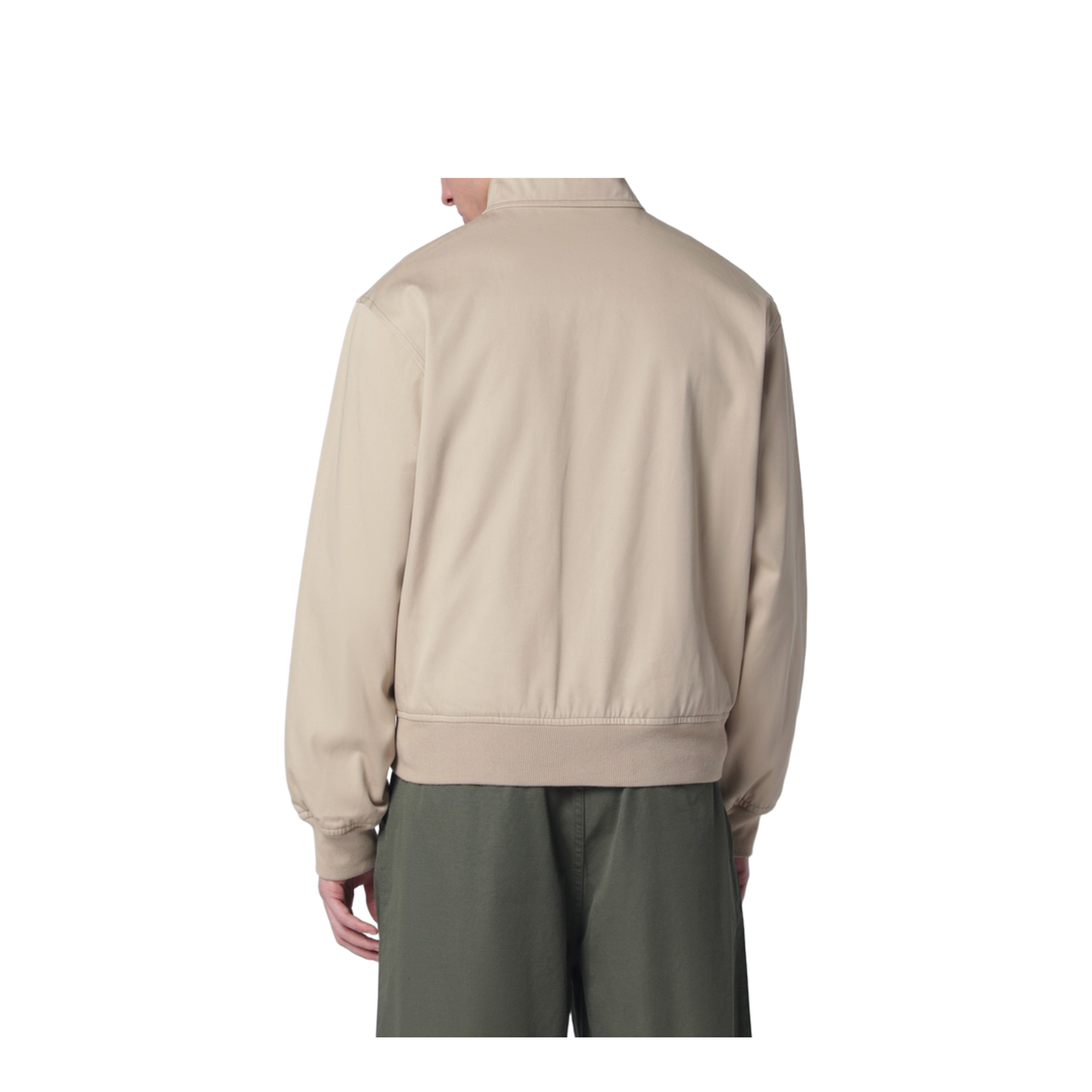 Beige Cotton Zip-Up Jacket