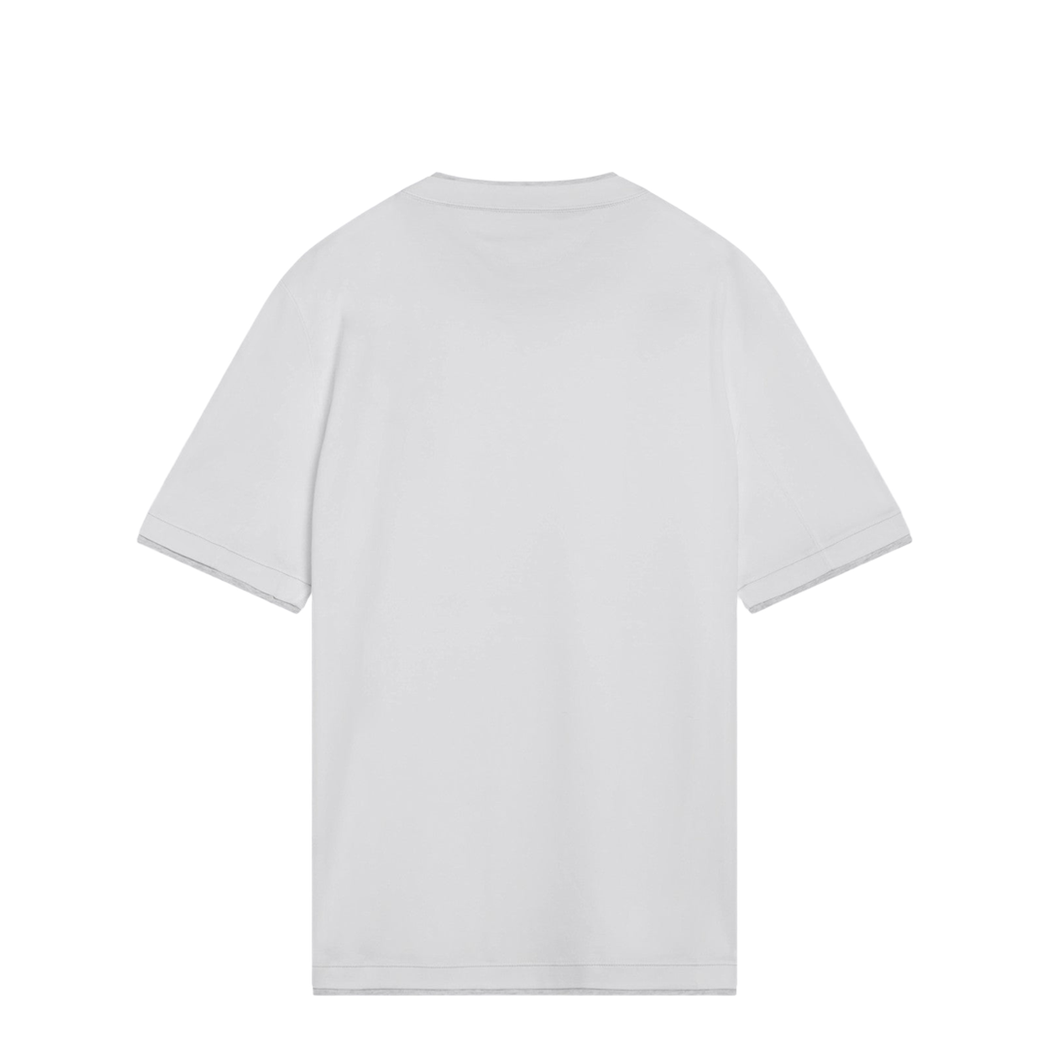 White T-shirt with Faux Layering Effect