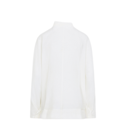 MAYFEYR - CARVEN - Asymmetrical Collar White Cotton Shirt - 6261K21007N002