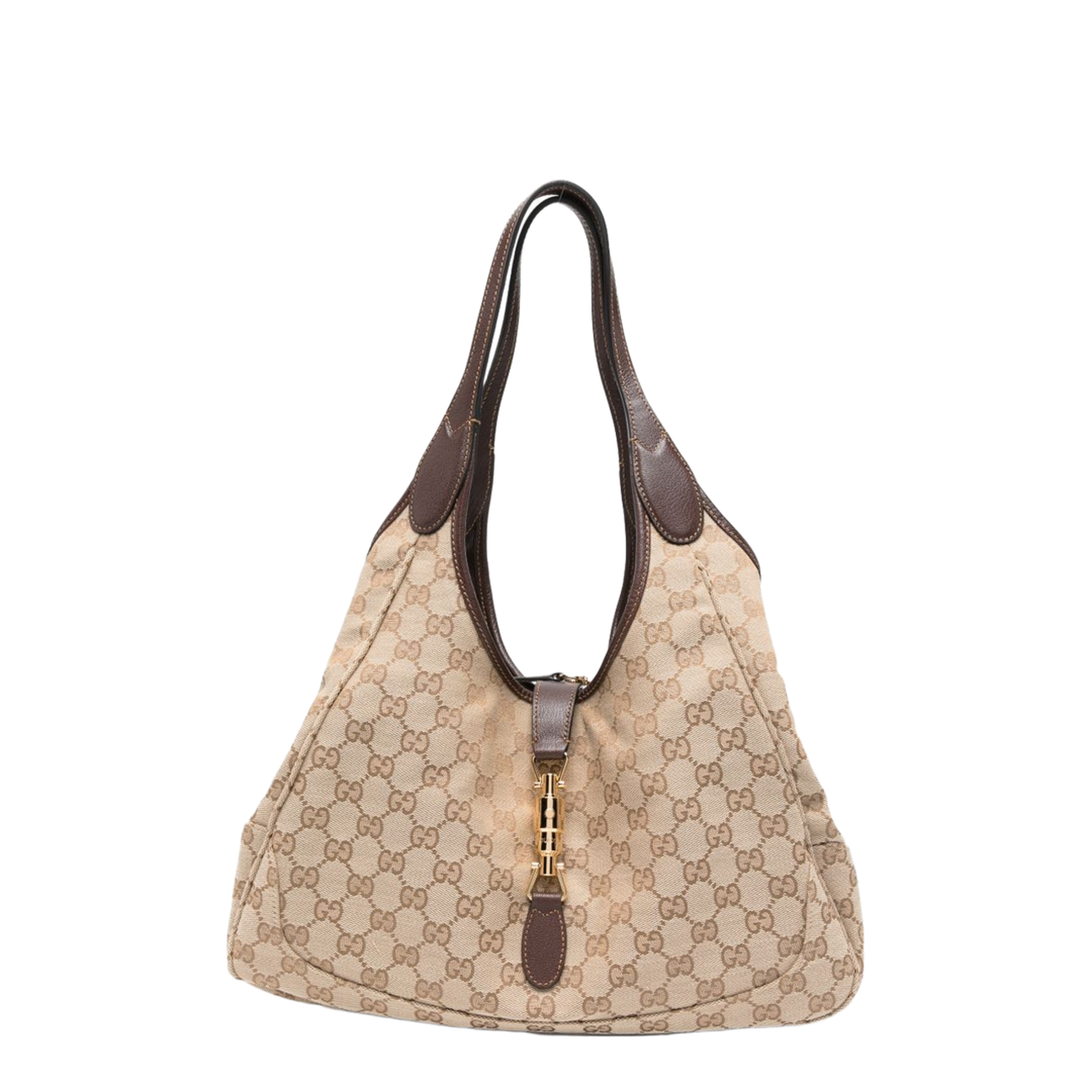 Mercato Medium GG Canvas Tote Bag - Sand & Dark Brown
