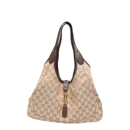 Mercato Medium GG Canvas Tote Bag - Sand & Dark Brown