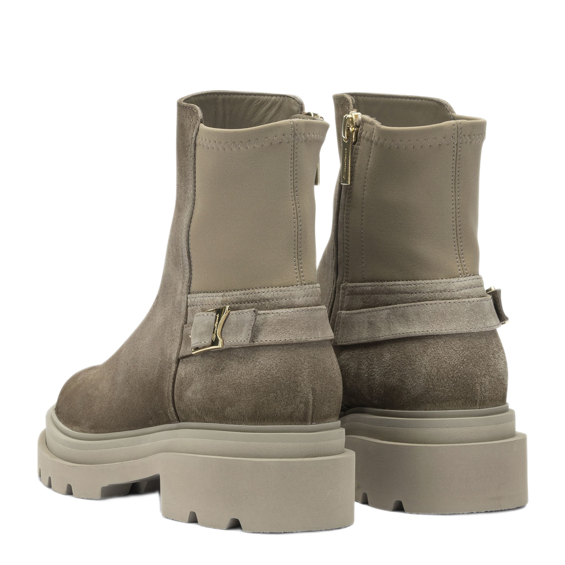 MAYFEYR - Santoni - Suede Ankle Boots With Zipper - WTEI71104GOMTHIOM60