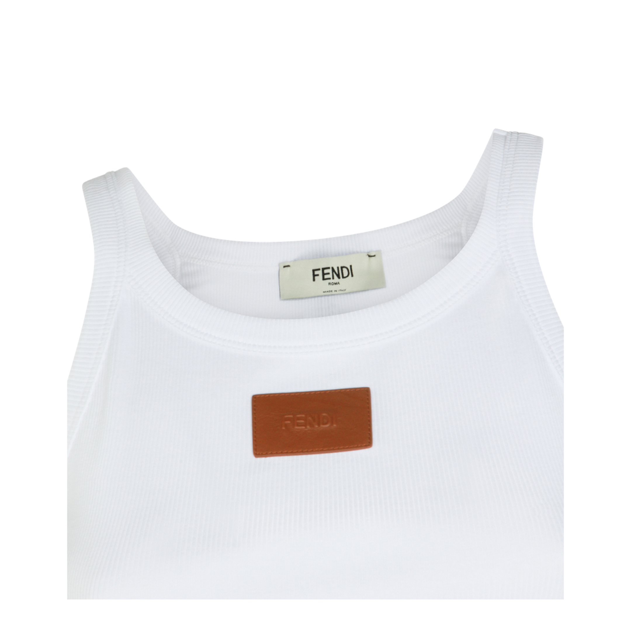 White Top with Logo Patch
