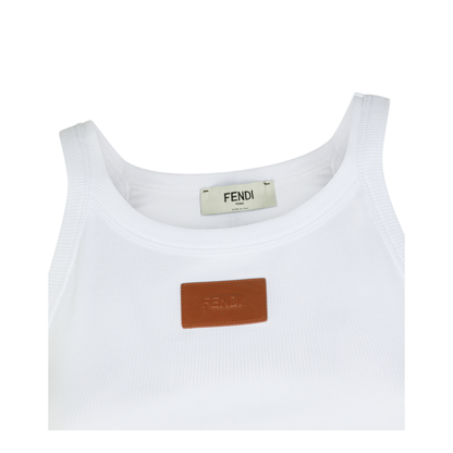 White Top with Logo Patch