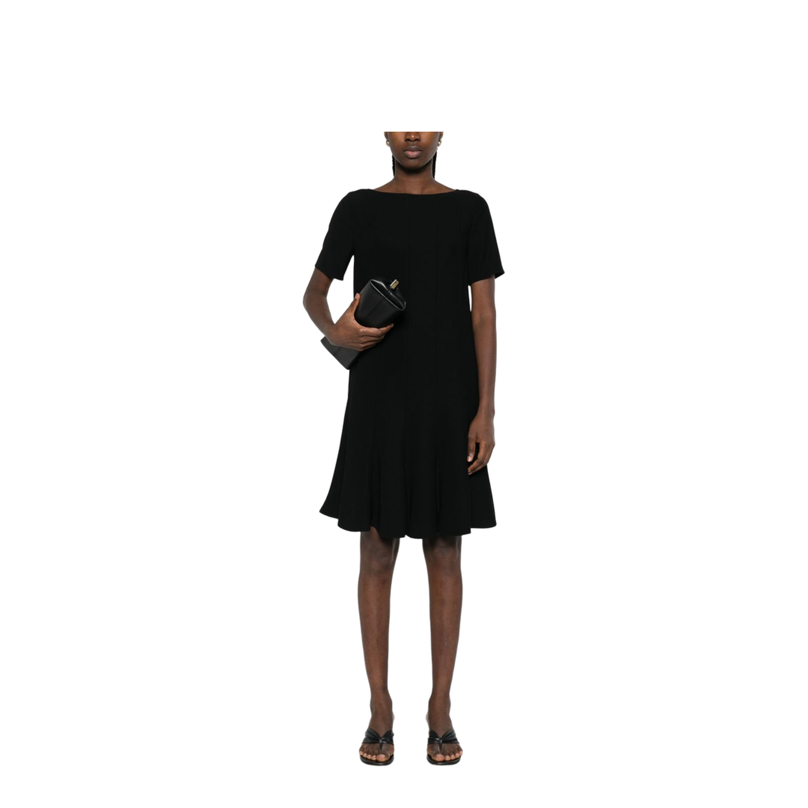 Technical Cady Dress with Pleats