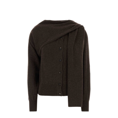 MAYFEYR - Ferragamo - Brown Cashmere Cardigan - 13H149785853SWECLAMEL