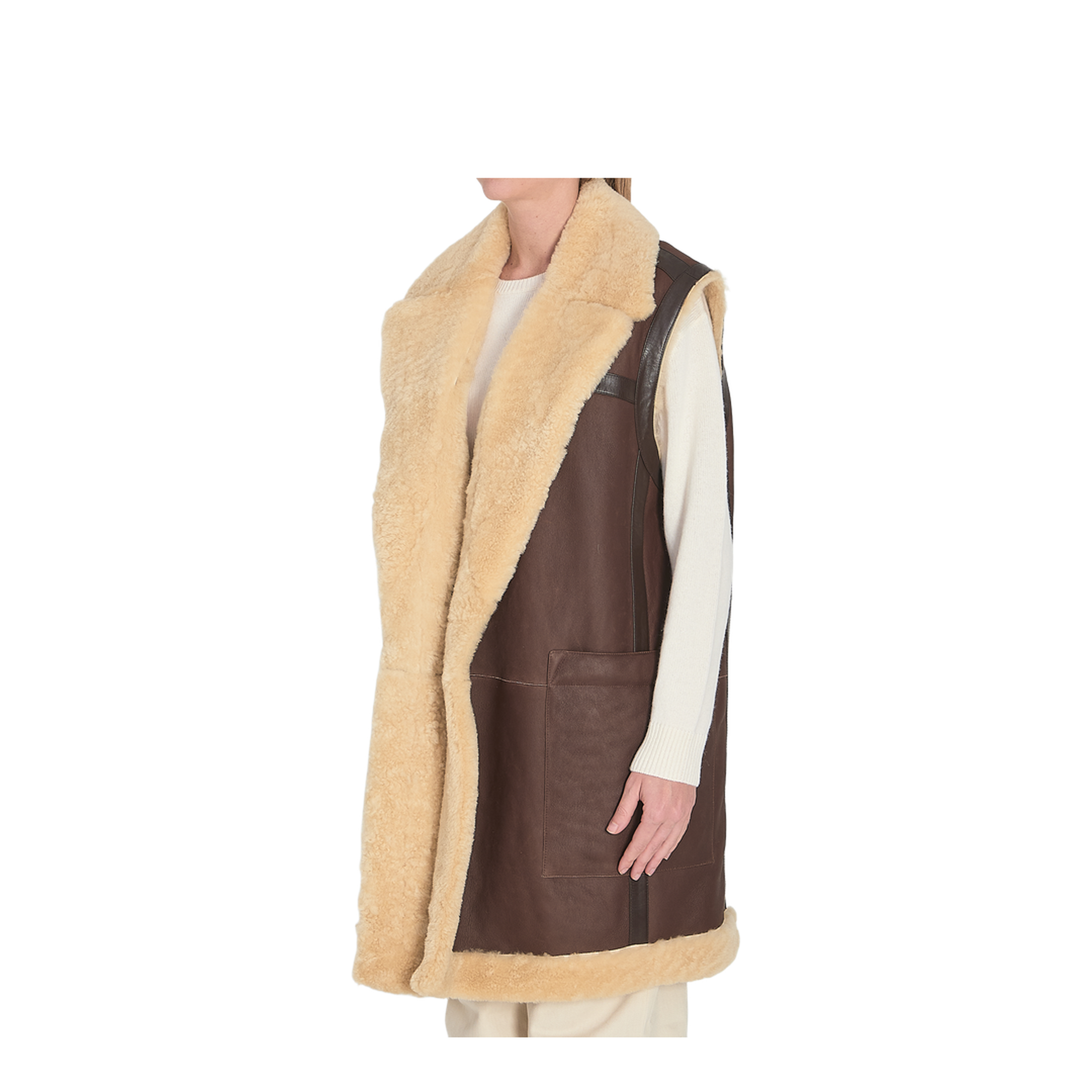 Leather Shearling Vest