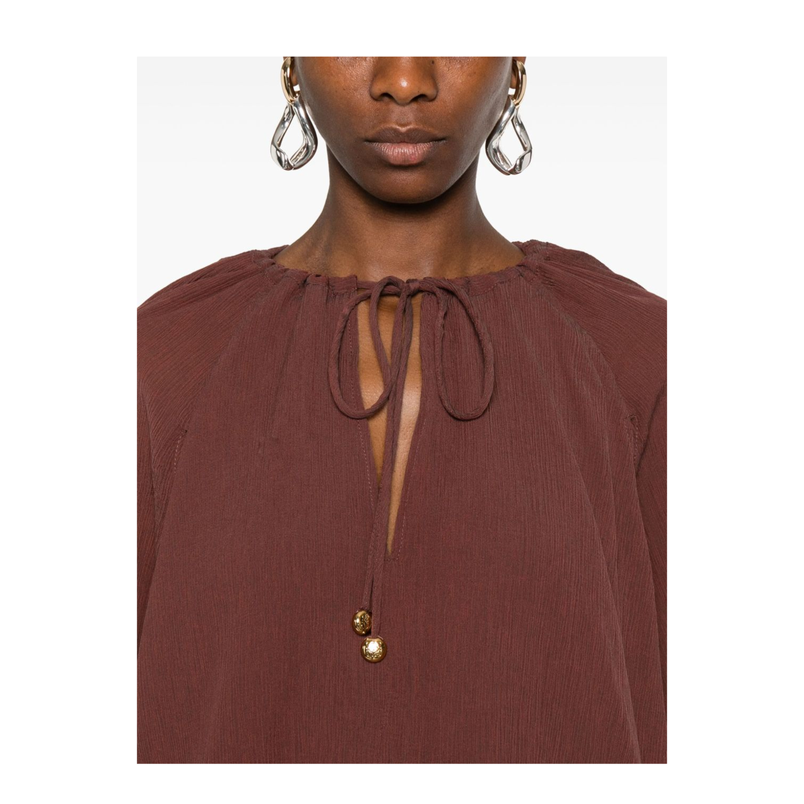 Cotton and Silk Blend Blouse