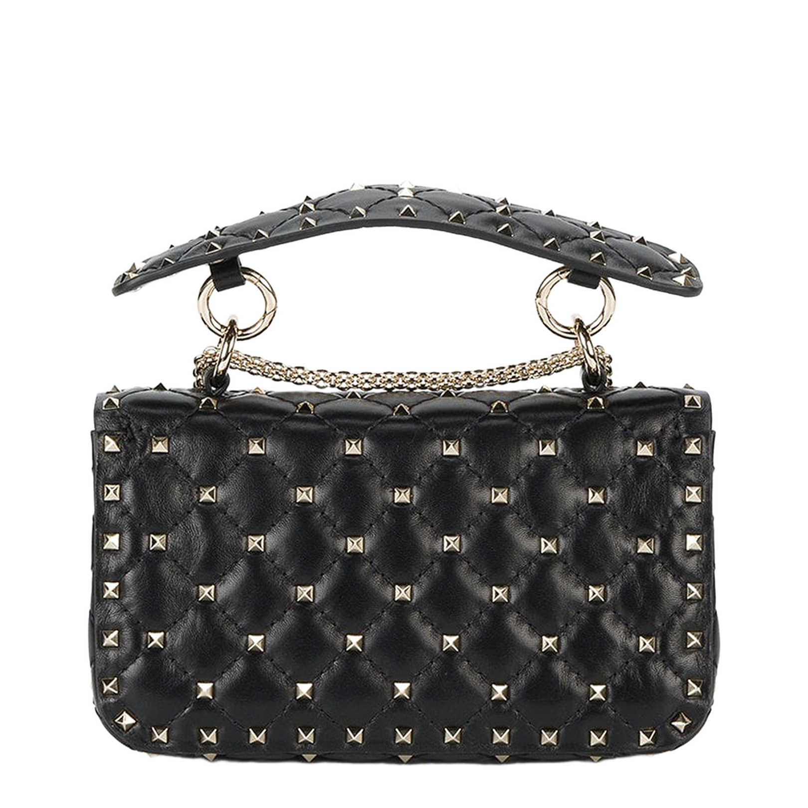 Small Rockstud Grainy Calfskin Crossbody Bag