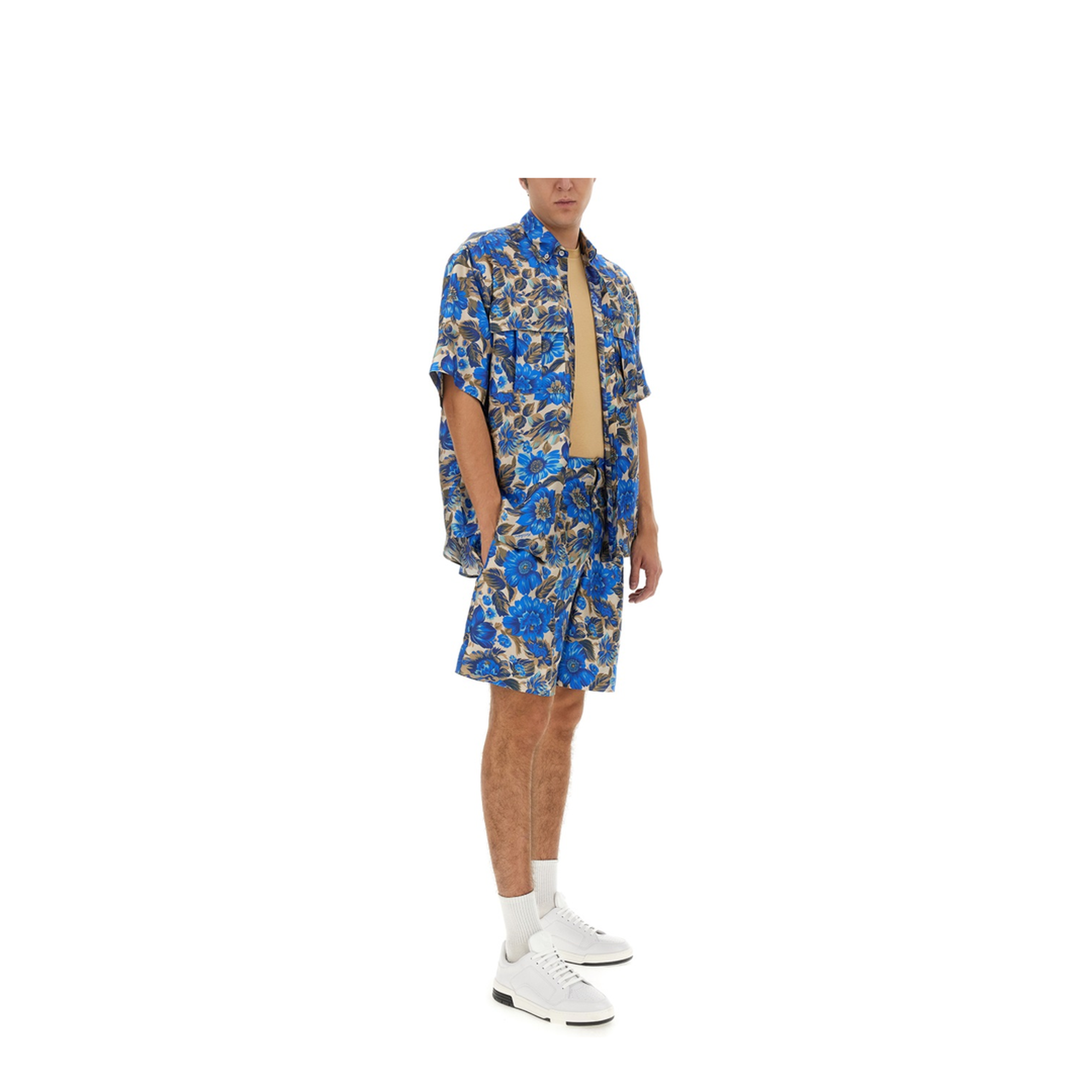 Short All Over Blue Flower