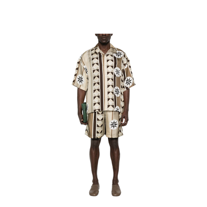 Printed Silk Shorts
