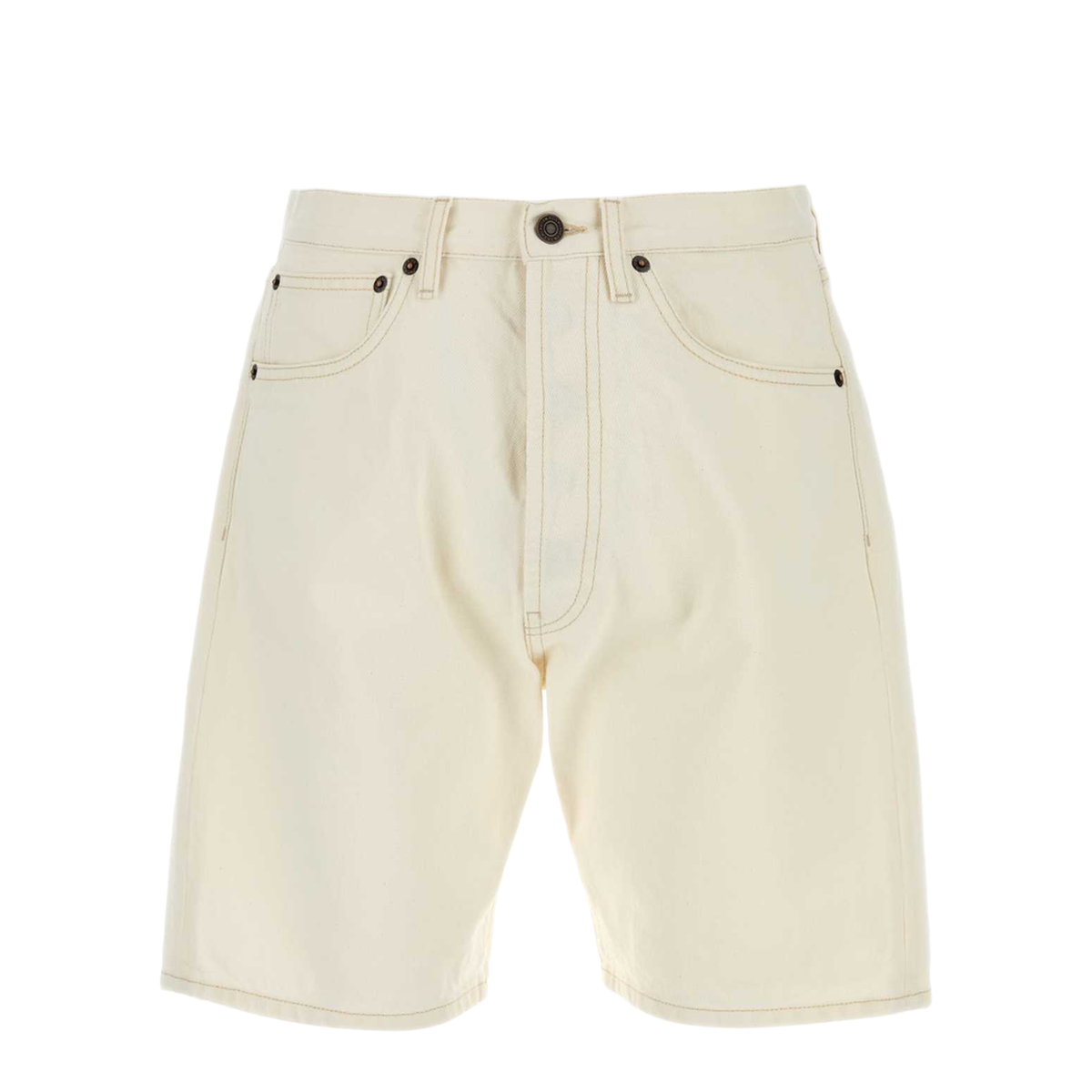 MAYFEYR - Prada - Ivory Denim Bermuda Shorts - GEP459SOOO1954F01CD