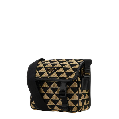 Embroidered Fabric Crossbody Bag