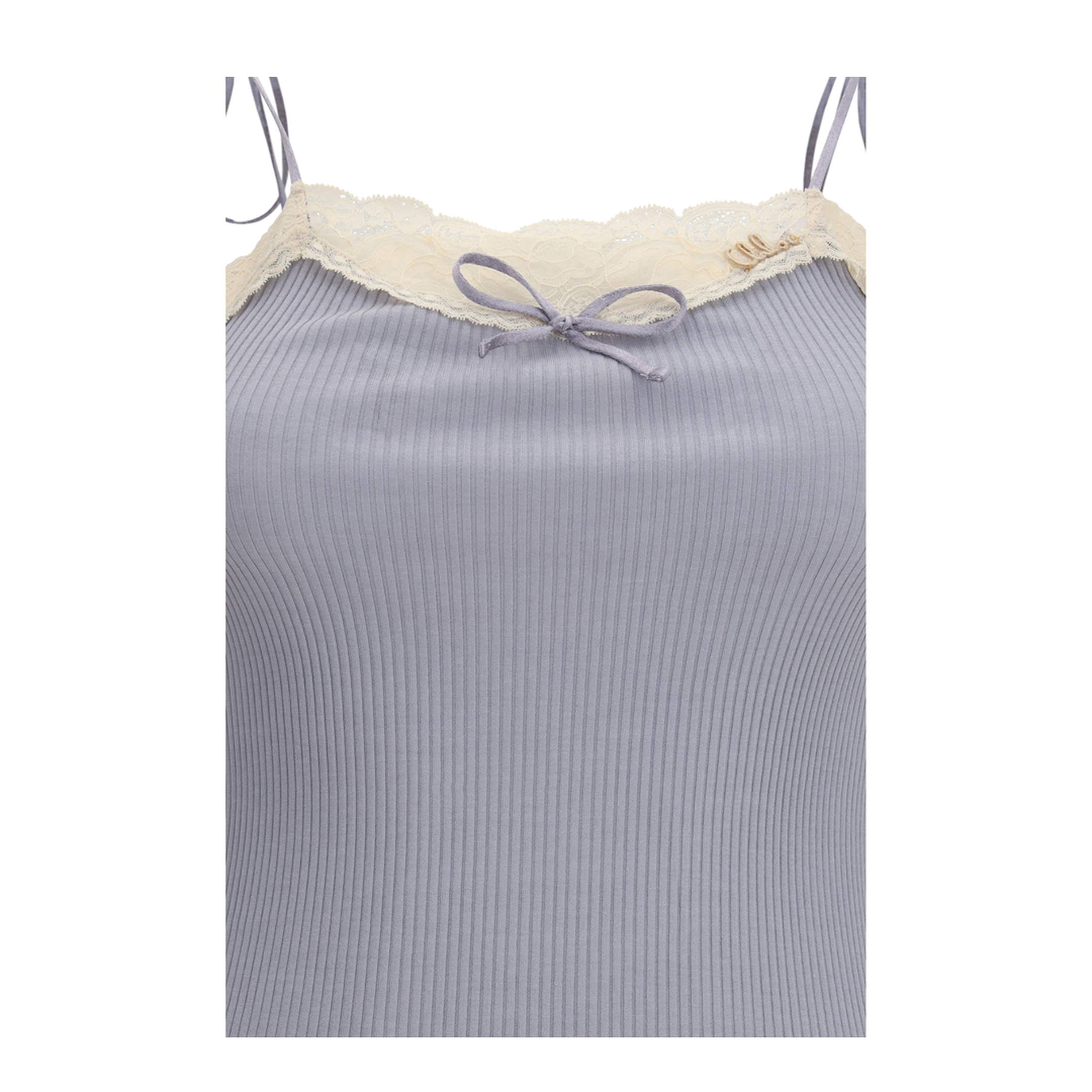 MAYFEYR - Chloè - Jersey And Lace Thin Strap Top - CH26UJH47093053
