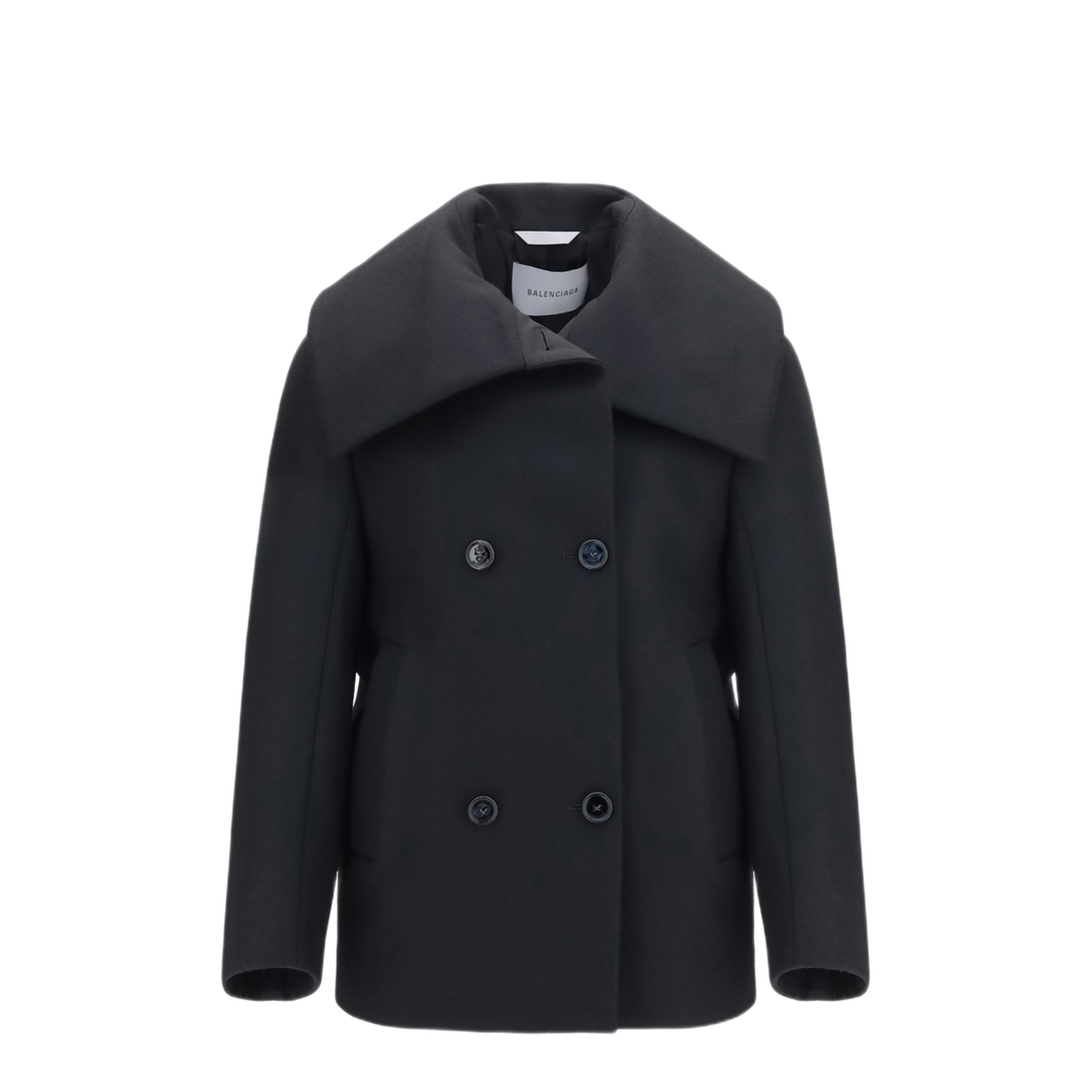 MAYFEYR - Balenciaga - Structured High Neck Peacoat - A009LRTW8171000