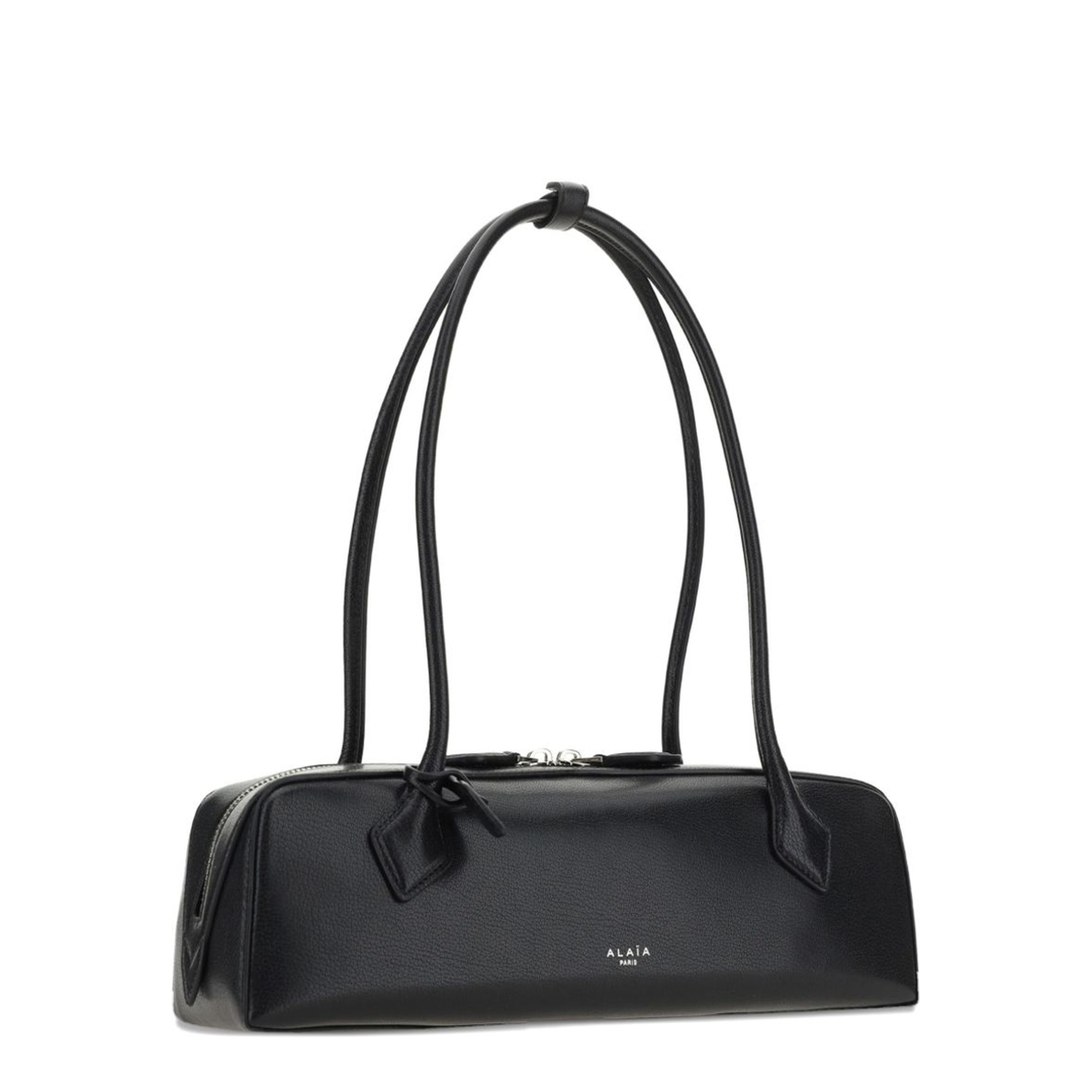 Le Teckel Medium Goatskin Shoulder Bag - Black