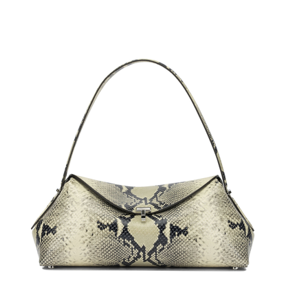 MAYFEYR - Toteme - T Lock Medium Shoulder Bag - 264WAL0127LE0244317BLACKECRU