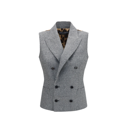 MAYFEYR - Dolce & Gabbana - Prince Of Wales Double Breasted Vest - F794ATFQ2O5