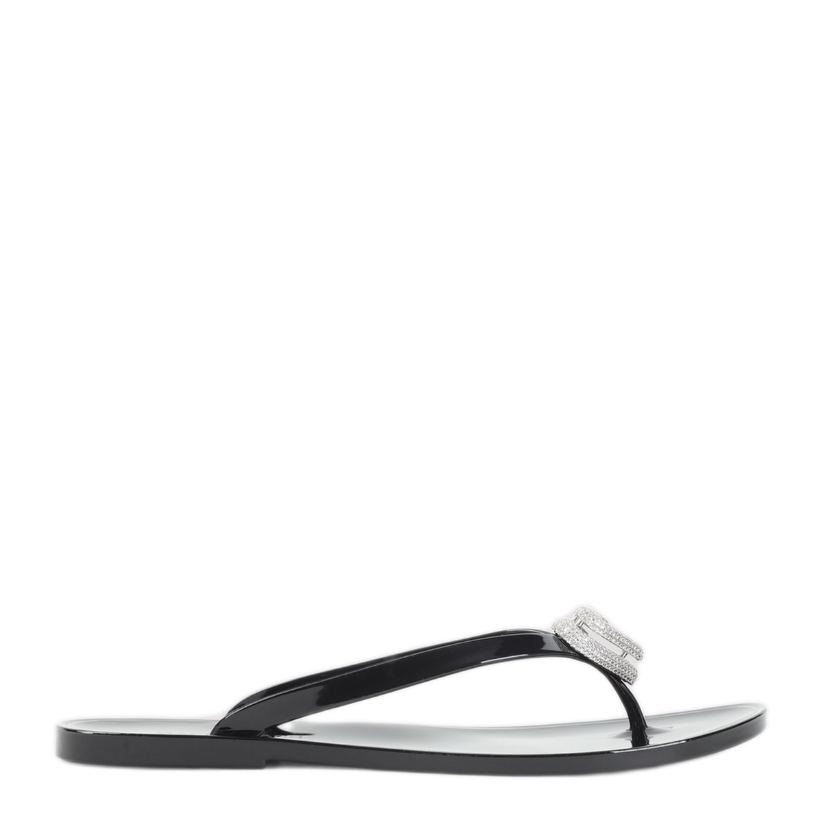 MAYFEYR - MACH & MACH - Double Heart Black Pvc Sandals - SS26S088805GUMBLKBLACK