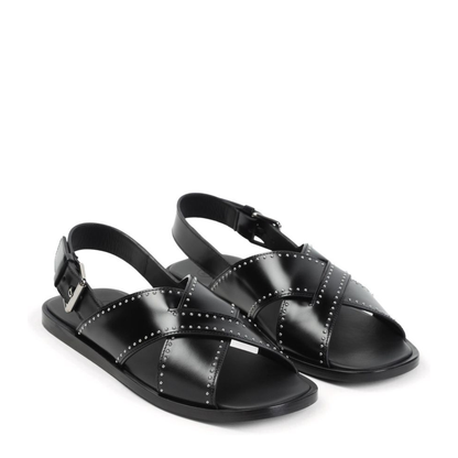 MAYFEYR - CHURCH`S - Stud Embellished Crossover Flat Sandals - DX01189EMF0AAB