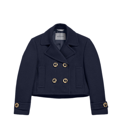 MAYFEYR - Balenciaga - Cropped Peacoat In Textured Wool - A002D7TUU168065