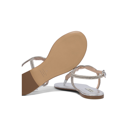 MAYFEYR - Ninalilou - Flat Sandals In Silver Leather - 351172NAPPALAMARGENTO