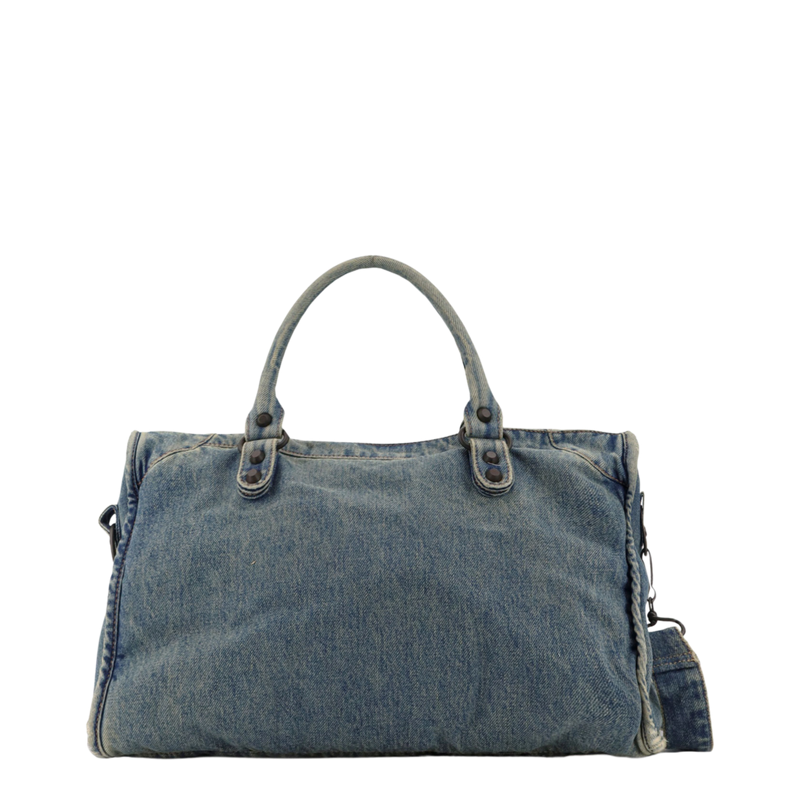 City Medium Denim Shoulder Bag