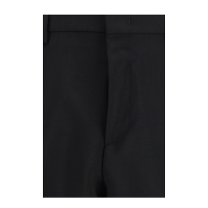 Black Mohair Blend Pants