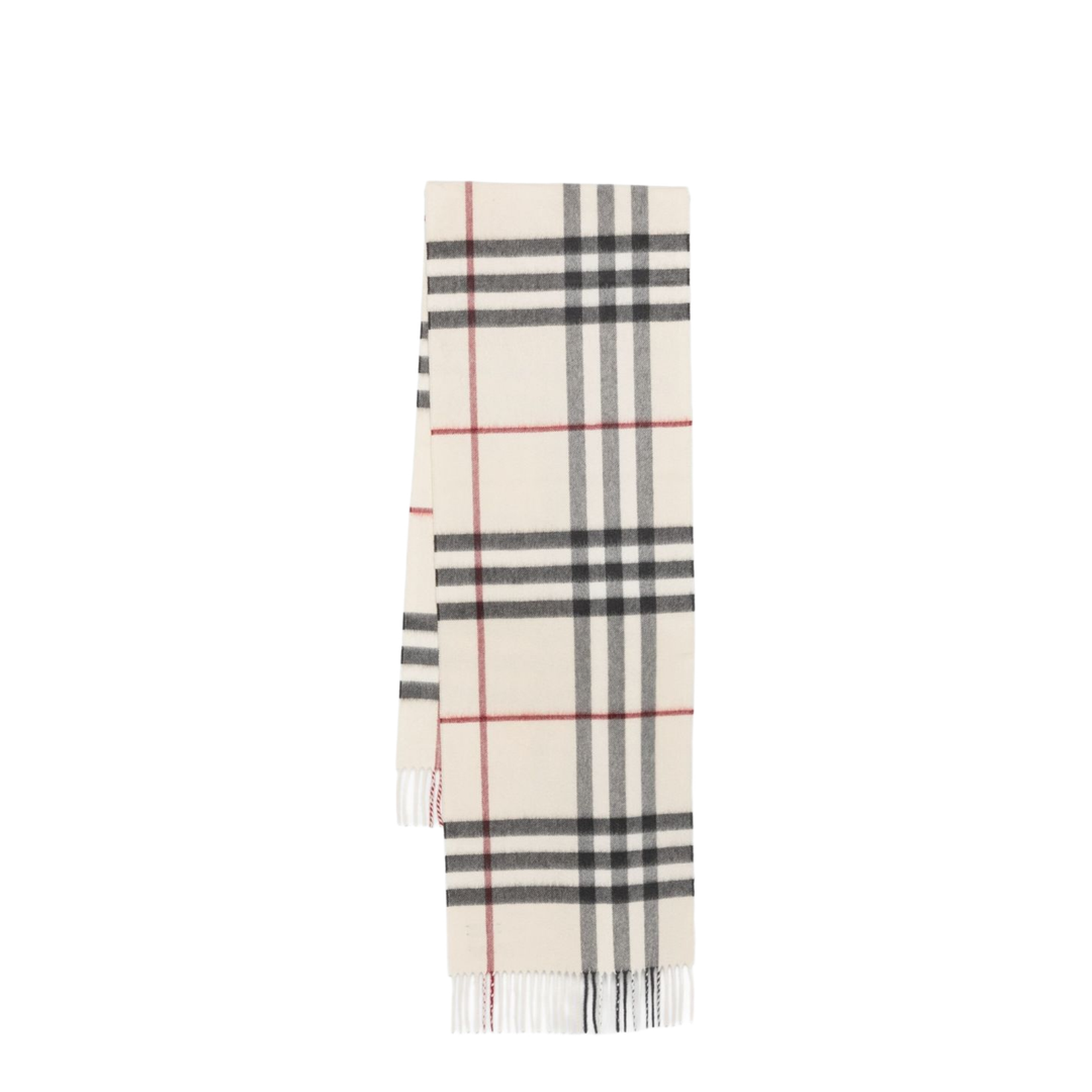 Giant Check Cashmere Scarf - Cream