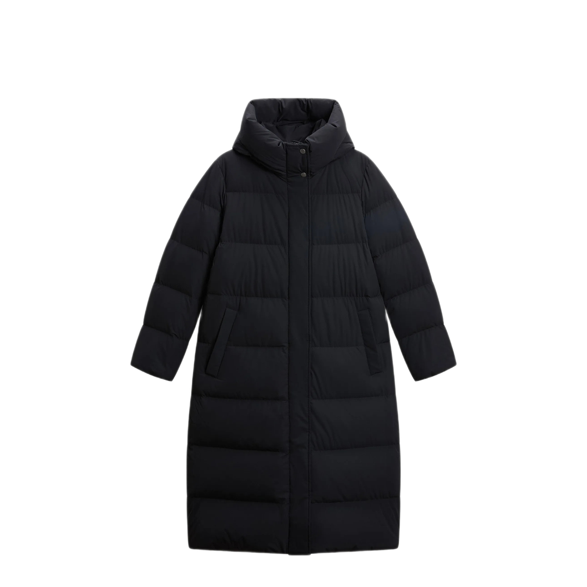 Black Padded Hooded Coat