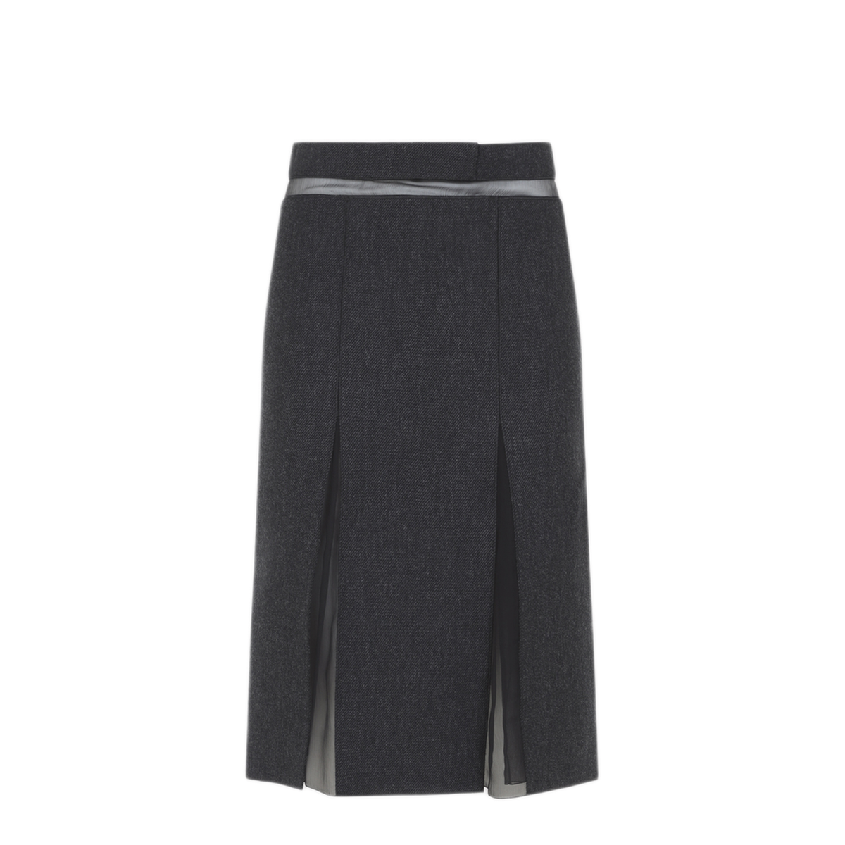 MAYFEYR - Prada - Ardesia Wool Midi Skirt - P10B0SOOO11H4F0480